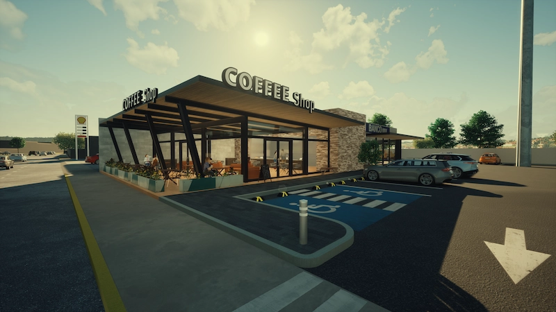 Render de Proyecto Arquitectónico Comercial