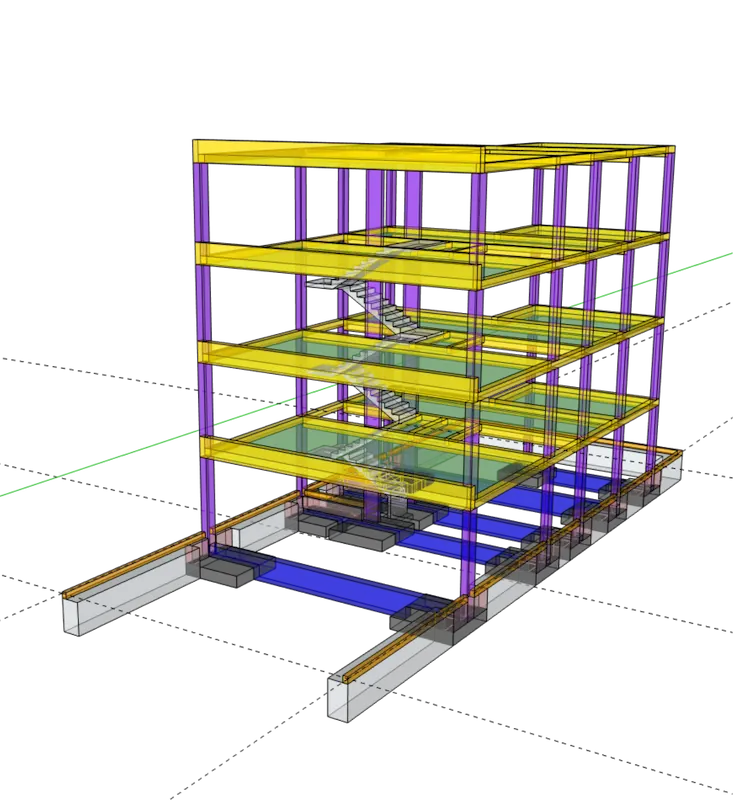 Modelo estructural BIM de GN Impulso